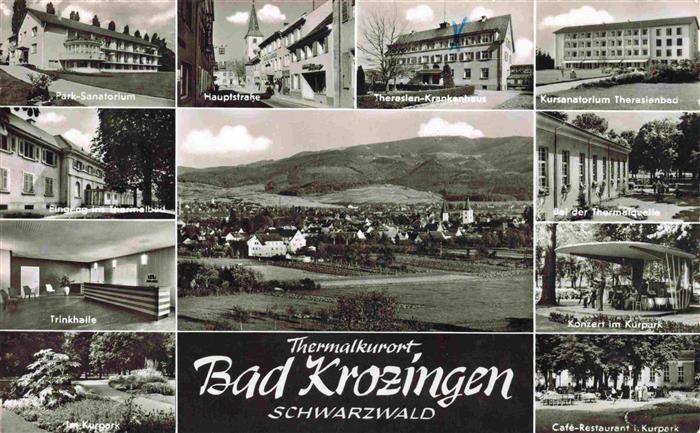 BAD KROZINGEN Parksanatorium Hauptstr Theresian Krankenhaus Kursanatorium Theres