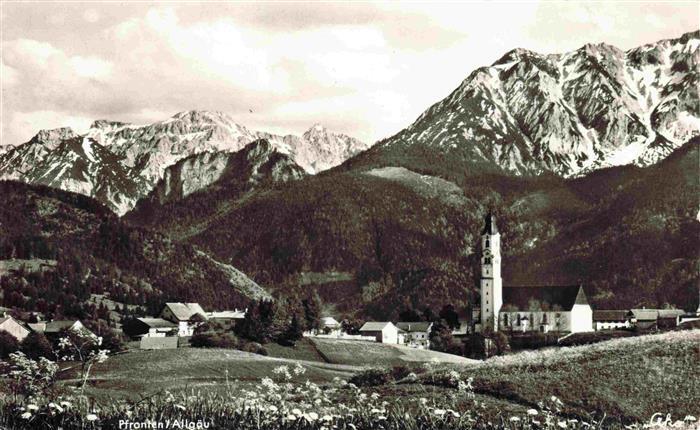 Pfronten Bayern Panorama mit Kirche