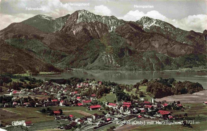 Kochel See Bayern Fliegeraufnahme mit Herzogstand