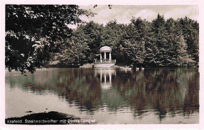 KREFELD Crefeld Staatwaldweiher mit Deuss Tempel
