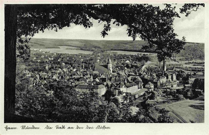 Hann. Muenden Panorama Drei Fluesse Stadt