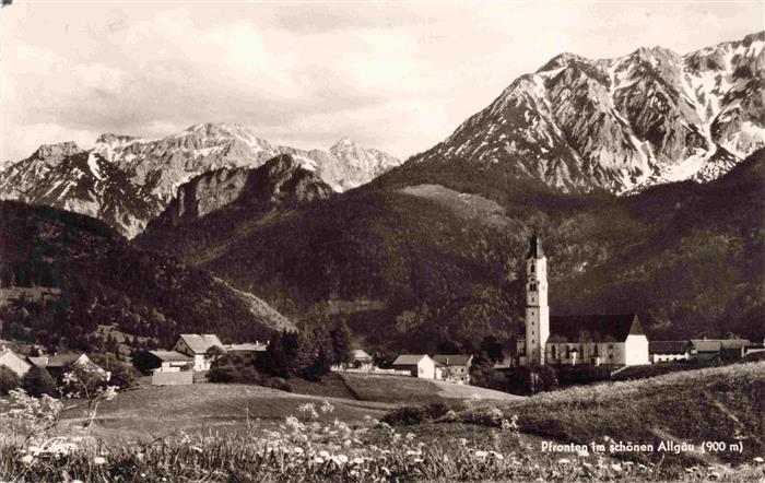 Pfronten Bayern Panorama mit Kirche