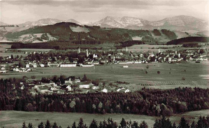Isny Allgaeu Fliegeraufnahme mit Neutrauchburg Buralpkopf Guendleskopf Rindalpho