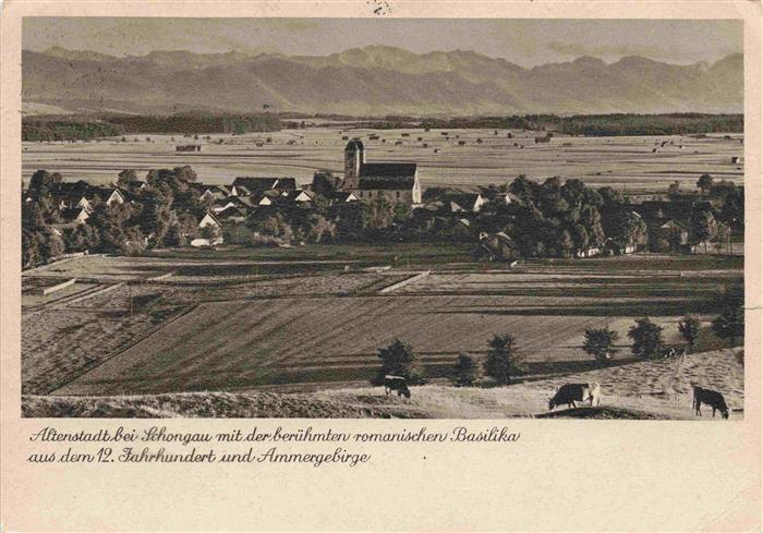 Altenstadt Oberbayern Panorama mit romanischer Basilika