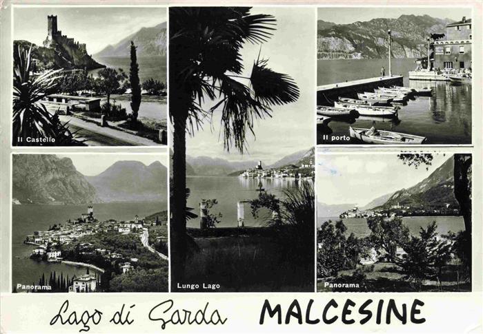 Malcesine Lago di Garda Il Castello Panorama Lungo Lago Il porto