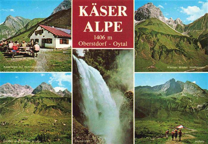 Oytal Oberstdorf Oberallgaeu Kaeser Alpe mit Himmelhorn Kl Wilder Hollhoerner G