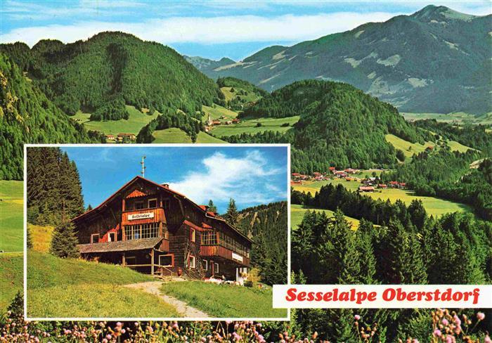 Tiefenbach Oberstdorf Alpengasthof Sesselalpe Panorama