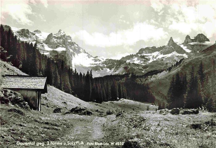 Gauertal mit 3 Tuerme und Sulzfluh