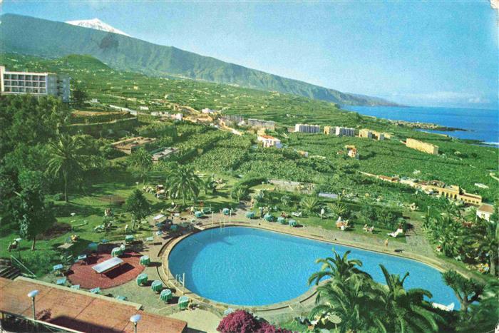 Puerto-de-la-Cruz Tenerife ES Valle de la Orotava y Teide Fliegeraufnahme