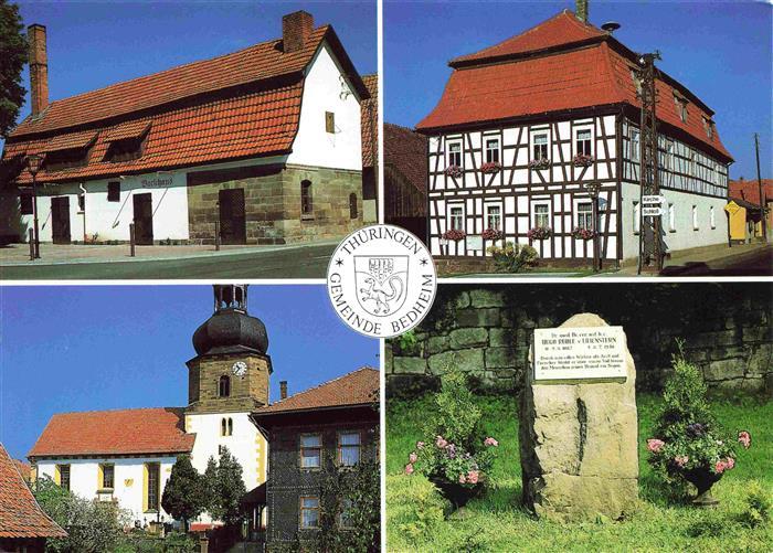 Bedheim Back und Brauhaus Gemeindehaus Kilianskirche mit Schwalbennestorgel Gede