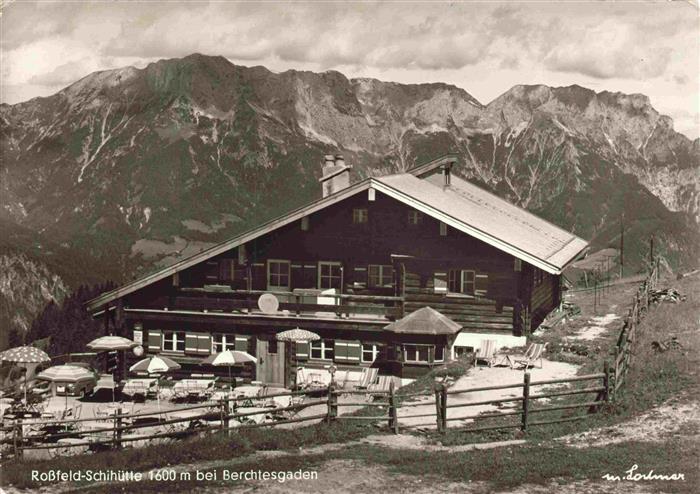 Rossfeldschihuette Rossfeldskihuette 1538m Berchtesgaden Panorama Sonnenterrasse