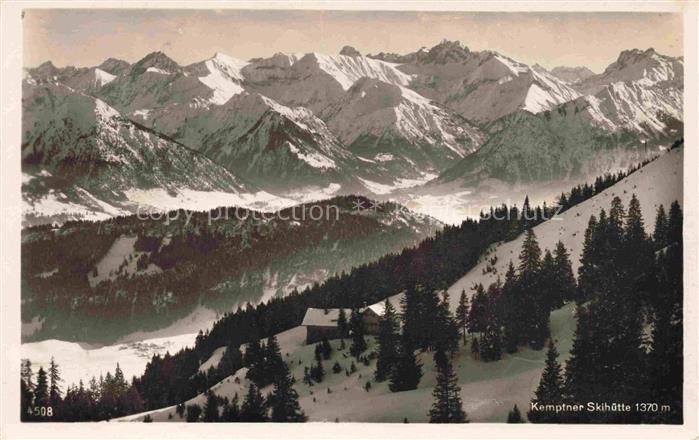 Kemptner Skihuette 1420m Bolsterlang Fliegeraufnahme