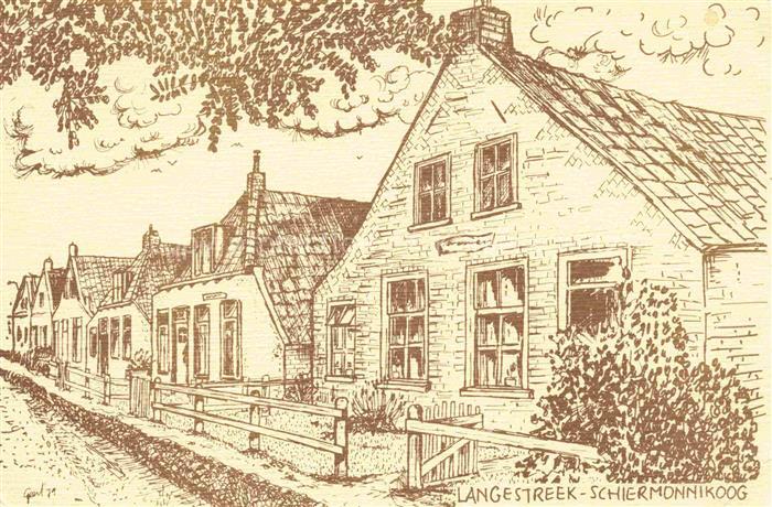 Schiermonnikoog Friesland NL Langestreek Zeichnung