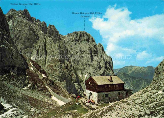 Fritz Pflaum Huette 1742m Tirol AT im Griessner Kar mit Wildem Kaiser