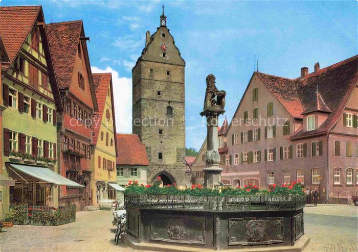 DINKELSBueHL Altstadt Rathausplatz Brunnen
