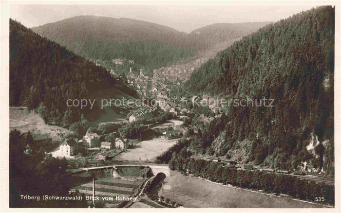 Triberg Schwarzwald BW Blick vom Hohnen