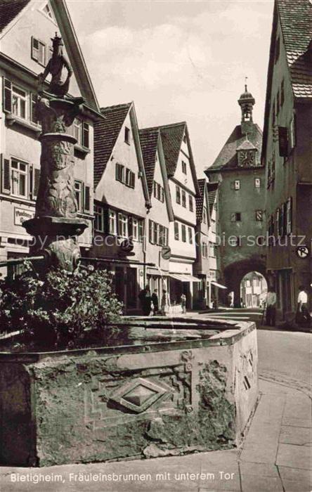 Bietigheim Baden Fraeuleinsbrunnen mit unterem Tor