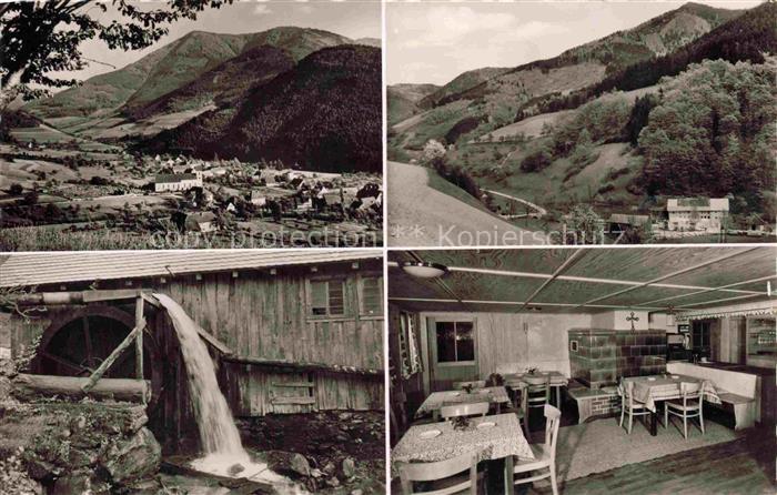 Simonswald Simonswaeldertal Gasthaus Saegerstueble Gaststube Panorama Wasserrad
