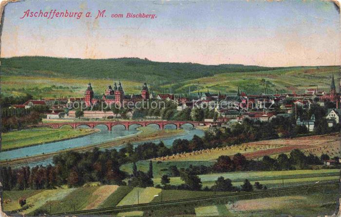 Aschaffenburg Main Blick vom Bischberg