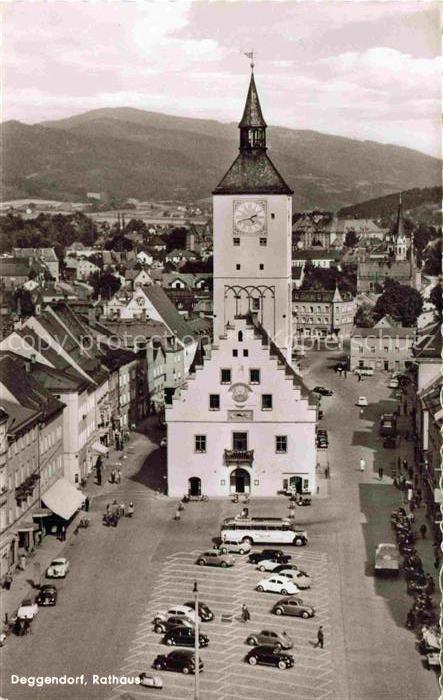 Deggendorf Donau Panorama mit Kirche