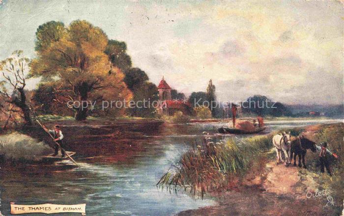 Bisham Cookham Berkshire UK The Thames Kuenstlerkarte