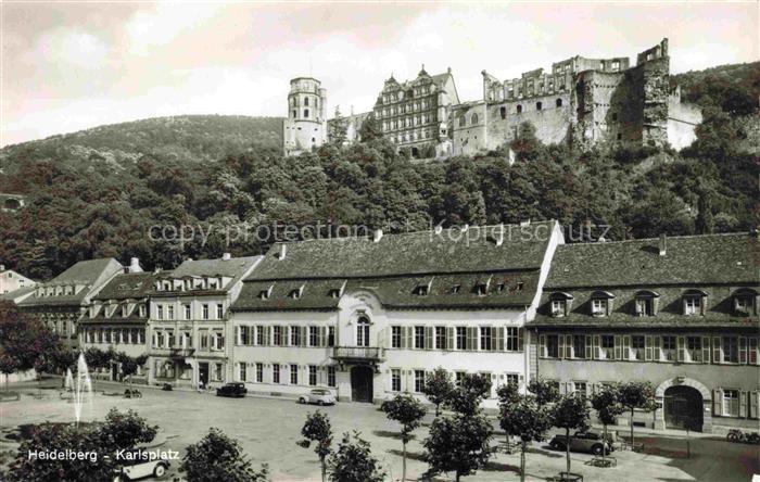 Heidelberg Neckar Karlsplatz Schlossruine