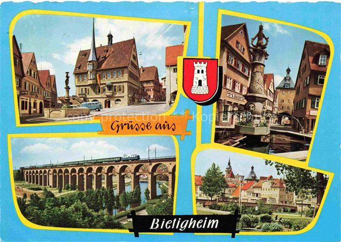 Bietigheim-Bissingen Enz BW Rathaus Fraeuleinsbrunnen Viadukt Anlage