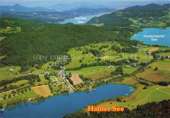 Keutschach am See Kaernten AT Feriendorf Hafnersee Fliegeraufnahme