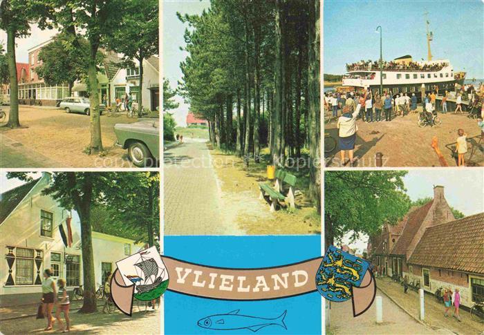 Vlieland Friesland NL Ortsmotive Faehreanleger