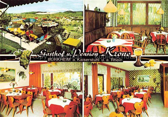 Burkheim Kaiserstuhl Gasthof Pension Krone Gastraum Terrasse