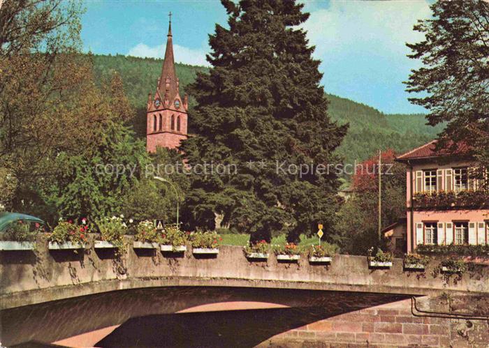 Hoefen  Enz Enzpartie Kirche Bruecke