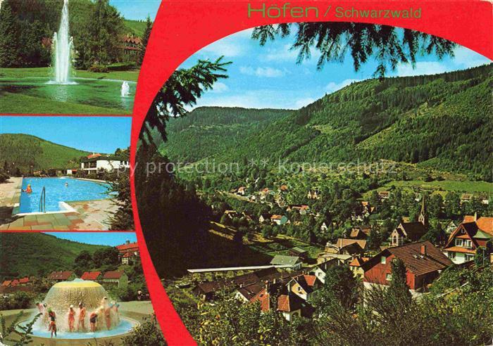 Hoefen  Enz Fontaene Freibad Massagebrunnen Panorama