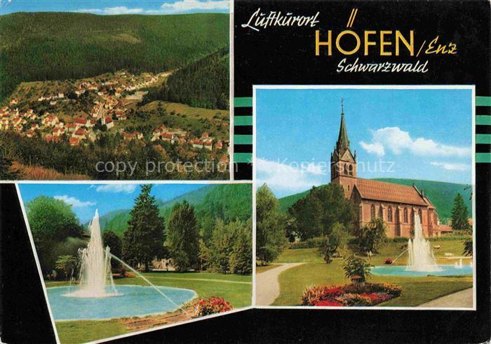 Hoefen  Enz Fliegeraufnahme Fontaene Kirche