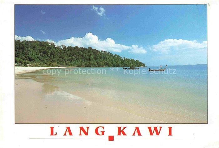 Lang Kawi Malaysia Malaya Fishing boats anchored at Pantai Kok Po