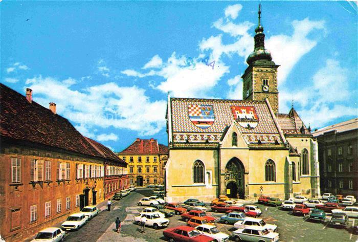 ZAGREB Agram Croatia Marktplatz Kirche