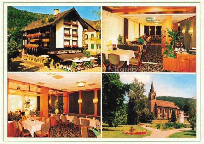 Hoefen  Enz Cafe Blaich Hotel garni Gastraeume Kirche