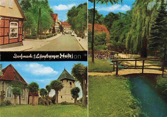 Dorfmark Bad Fallingbostel Strassenpartie Kapelle Park Brueckchen