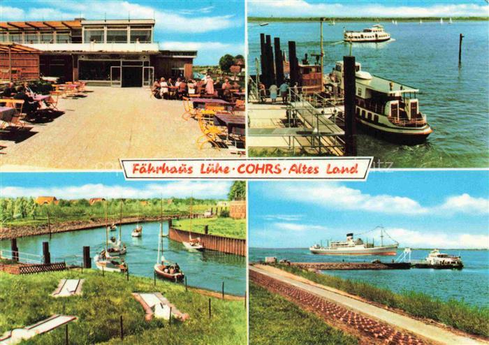 Cohrs Altes Land Faehrhaus Luehe Anlegestelle Panorama Faehrschiff