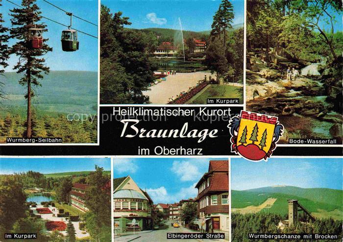 Braunlage Harz Wurmberg Seilbahn Kurpark Bode Wasserfall Kurpark Elbingerder Str