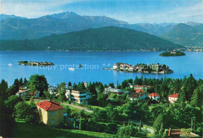 Stresa Borromeo Lago Maggiore IT e Isole Borromee Fliegeraufnahme