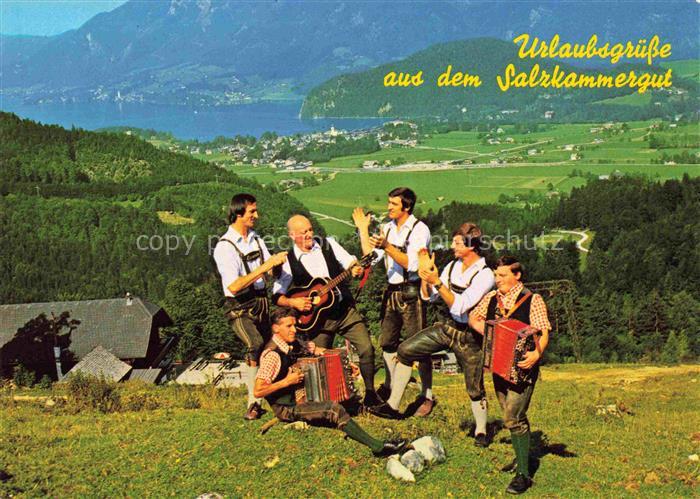 Salzkammergut Region Panorama mit Wolfgangsee Schafberg und den Laimerbuam