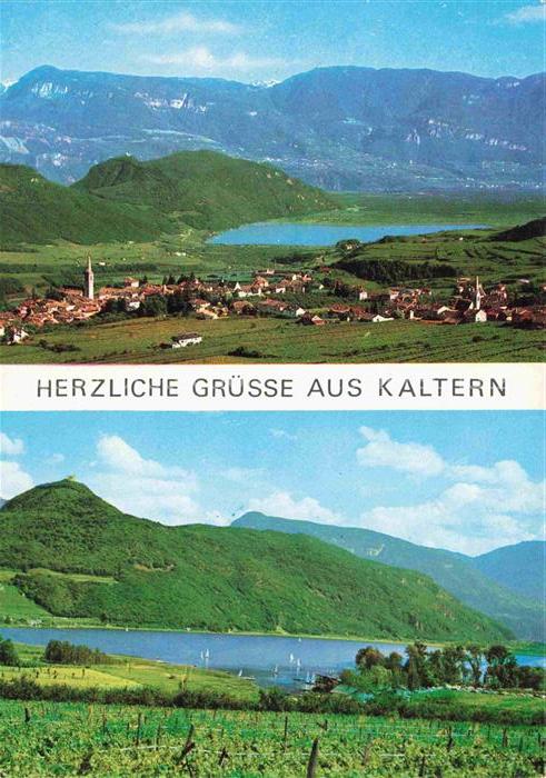 Kaltern Caldaro Suedtirol IT Fliegeraufnahme Panorama Kalterersee