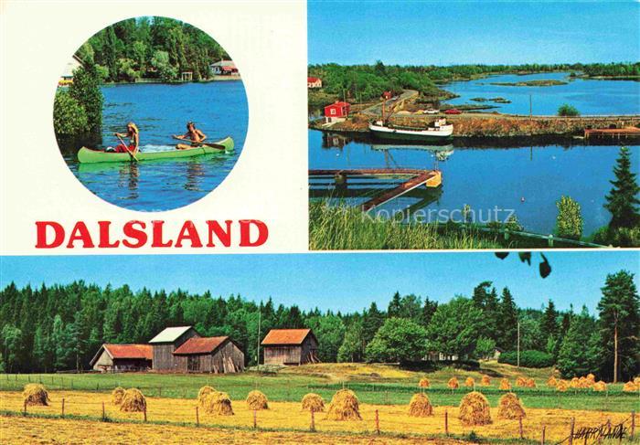 Dalsland Landschaftspanorama Kanufahren Seenlandschaft Landwirtschaft