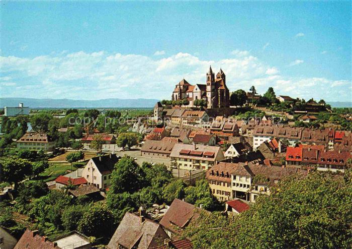Breisach Rhein BW Stadtpanorama mit Blick zum Muenster