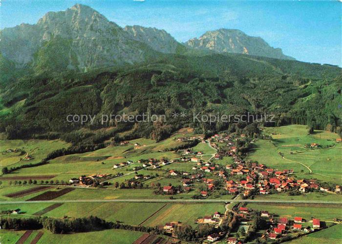 Aufham Anger Panorama mit Hochstaufen und Zwiesel