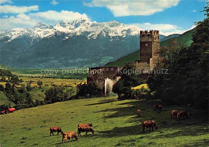 Burgeis Mals Suedtirol IT Fuerstenburg mit Tschenglser Hochwand