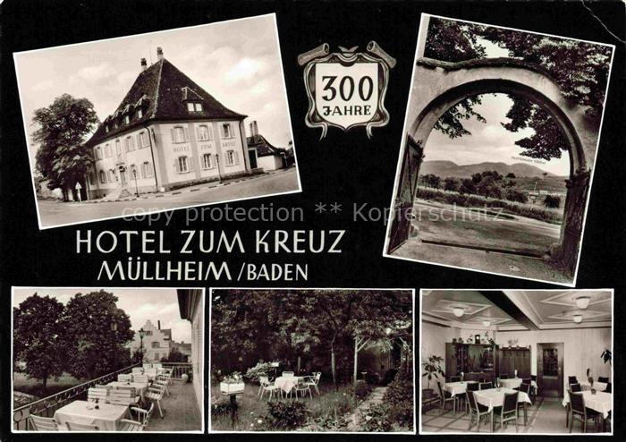 Muellheim Baden 300 Jahre Hotel zum Kreuz Restaurant Terrasse