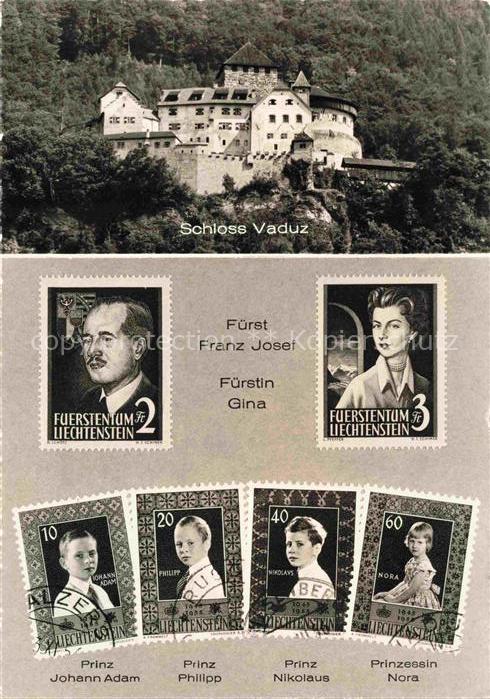 Vaduz Liechtenstein FL Schloss Fuerst Franz Josef Fuerstin Gina Prinzen Prinzess