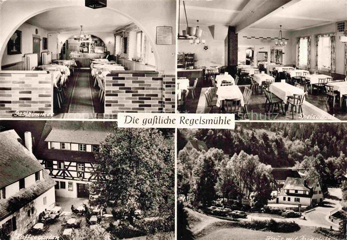 Alfeld Mittelfranken Kurhaus Regelsmuehle Gastraeume Speisesaal Kaffeegarten