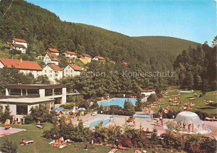 Hoefen  Enz Freibad mit Massagepilz Luftkurort im Schwarzwald